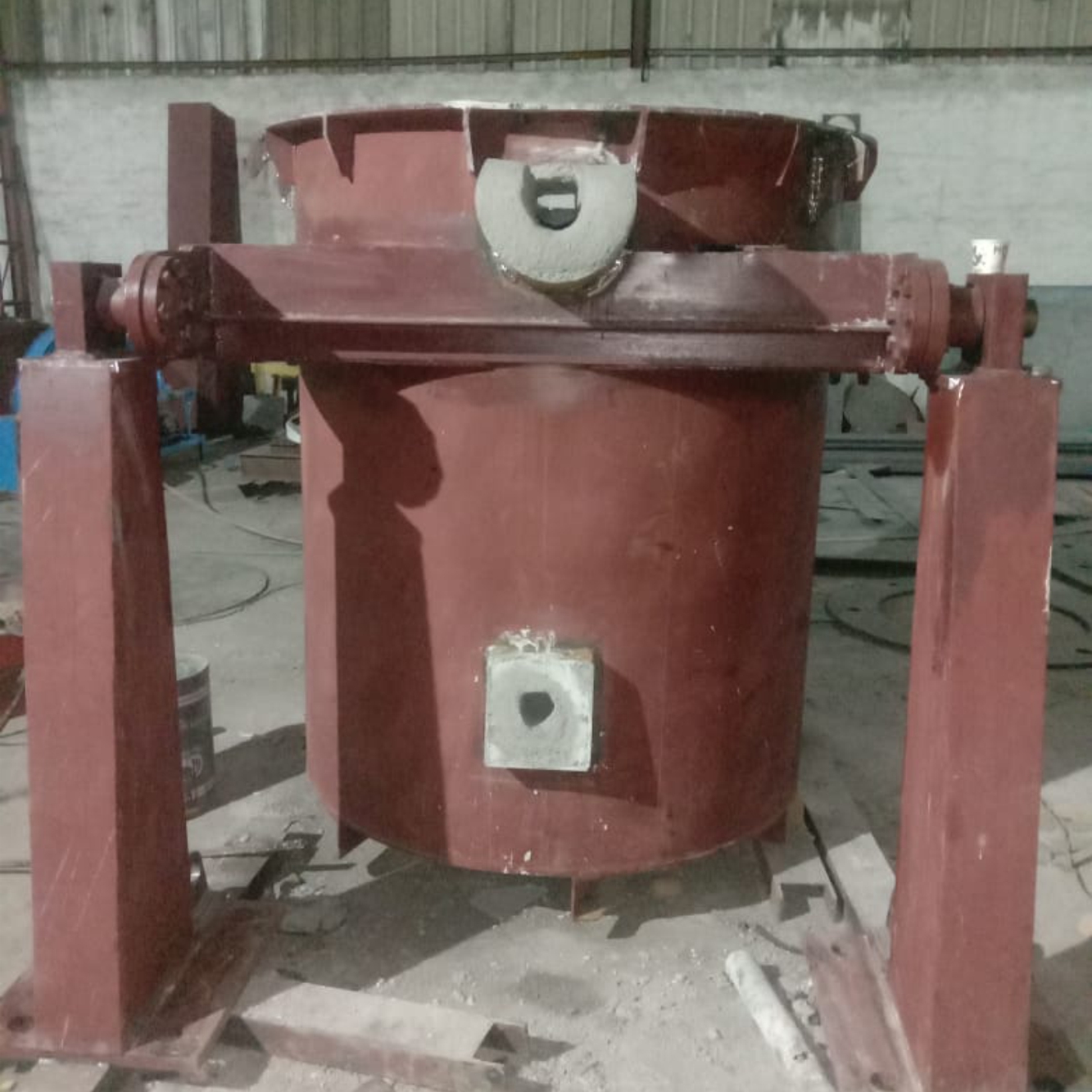 Copper Melting Hydraulic Tilting Crucible Furnace Supplier in Morocco